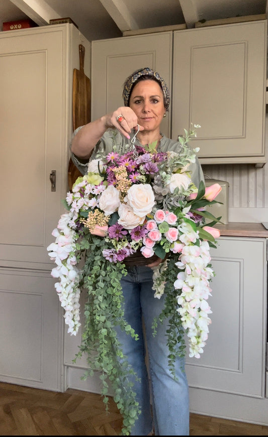 “LILLY” Spring summer Luxury artificial hanging basket (FREE P&P)