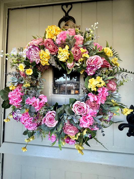 “GLADYS” summer faux wreath (FREE P&P