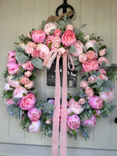 Load image into Gallery viewer, “PAISLEY PEONY” faux wreath free P&amp;P
