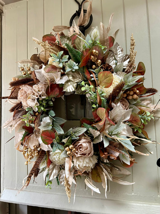 winter artificial wreath (FREE P&P)