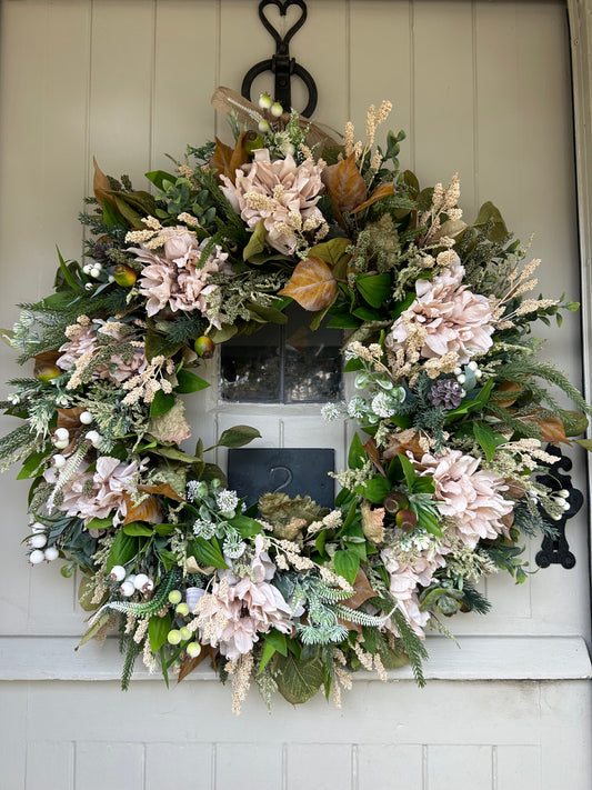 “AMANDA” Winter artificial wreath (FREE P&P)