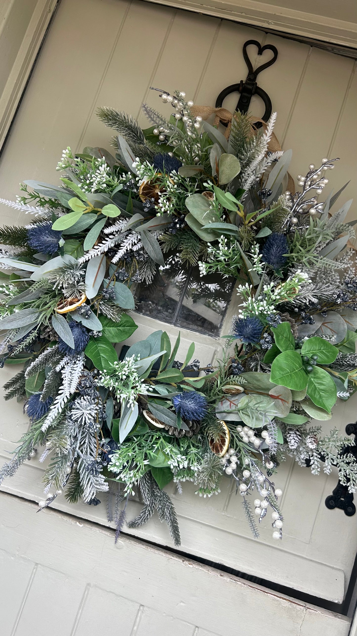 “HEATHER” faux Christmas wreath