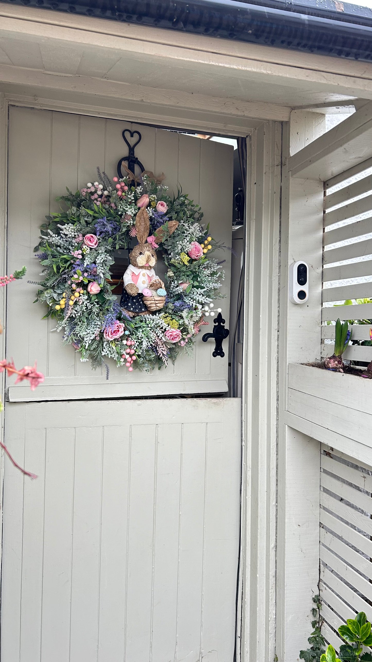Large “BUNNY” spring surprise wreath( free P&P)