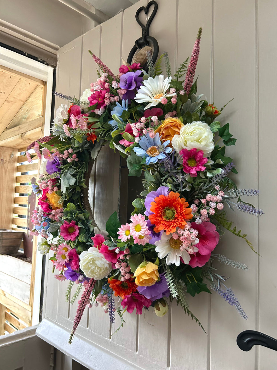 “LOUISE” spring/ summer wreath (FREE P&P)