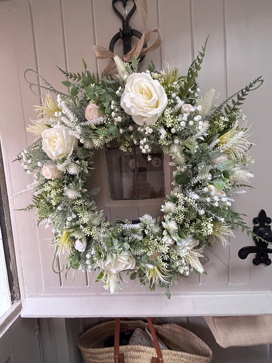“ANASTASIA” natural faux wreath (FREE P&P