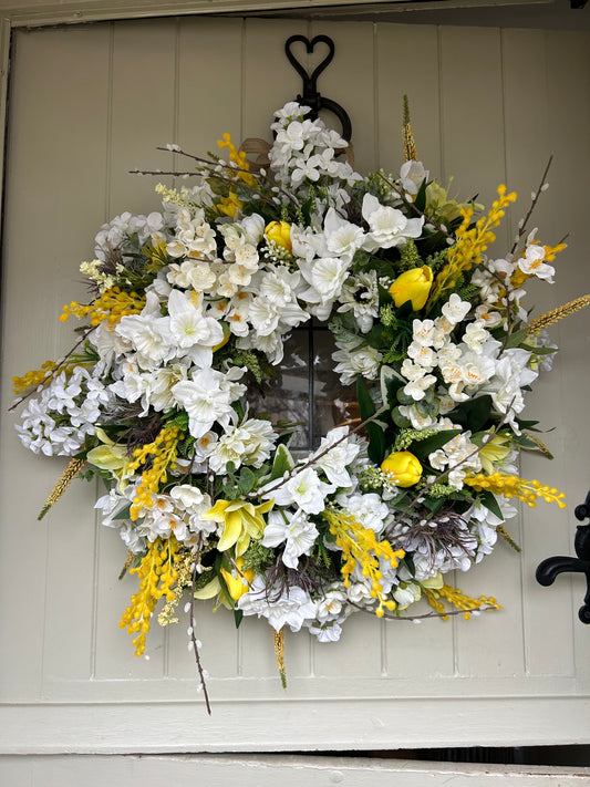 “CELIA” spring faux wreath (FREE P&P