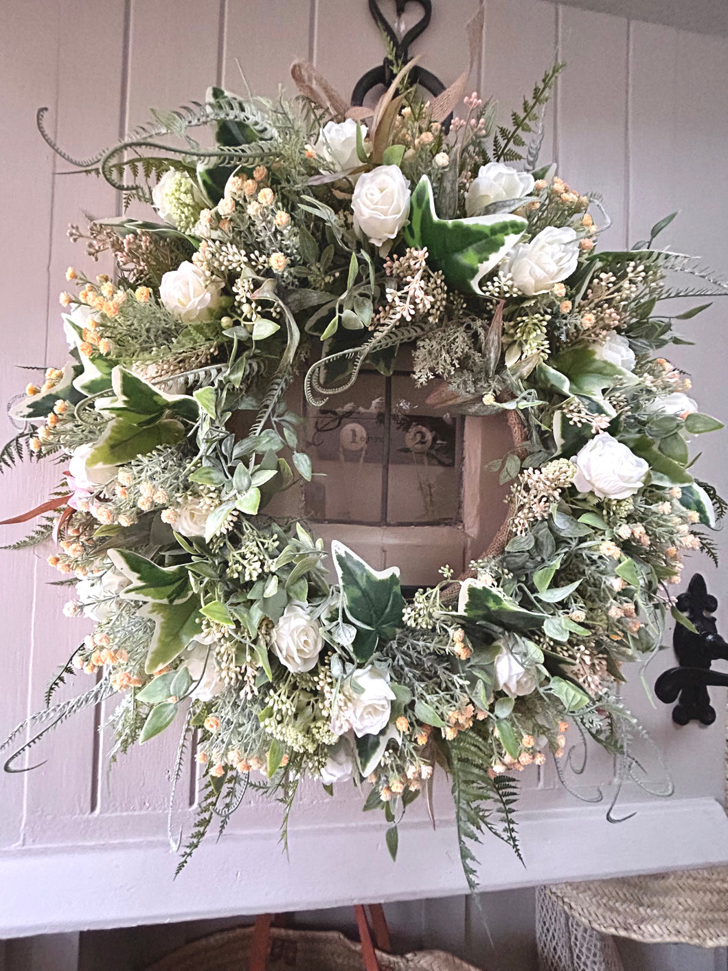 “FLORENCE”  summer faux wreath (FREE P&P