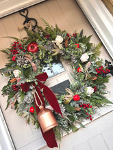 Load image into Gallery viewer, Large “JINGLE BELL” Christmas wreath (FREE P&amp;P) low stock
