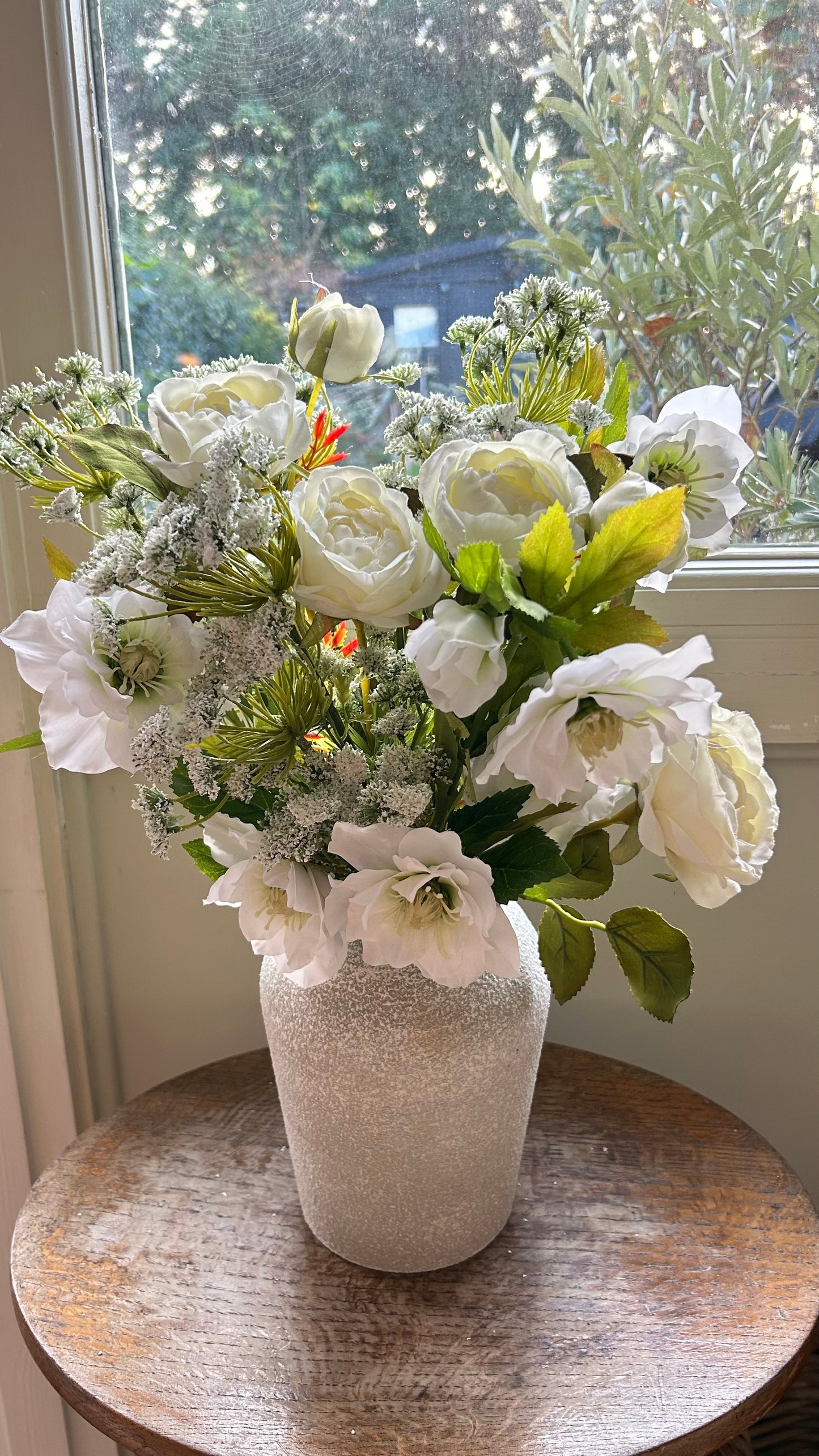 “EVA” Winter bouquet with vase & free P&P