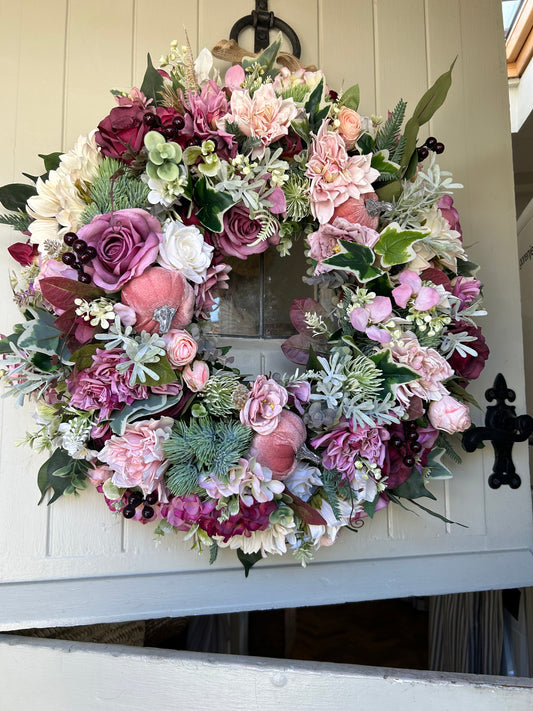 “JO” NEW autumn artificial wreath (FREE P&P)