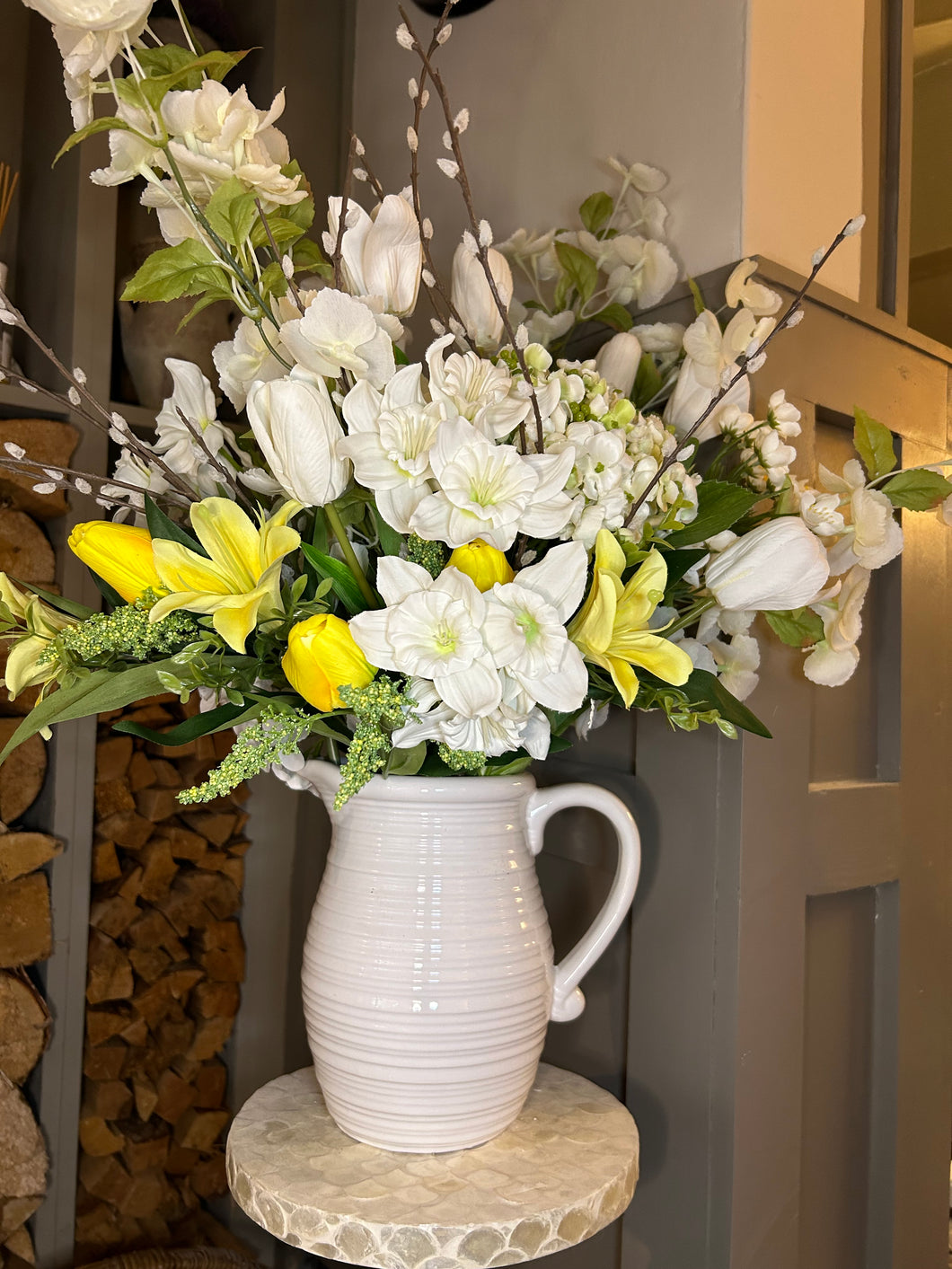 “PENNY” Spring summer bouquet with jug vase & free P&P