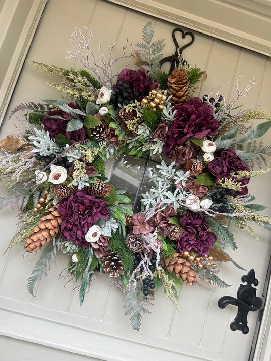 “RUSTIC” Christmas wreath (FREE P&P)