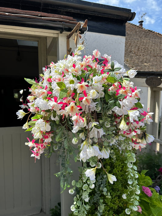 “BELL” luxury artificial hanging basket (restocked) is