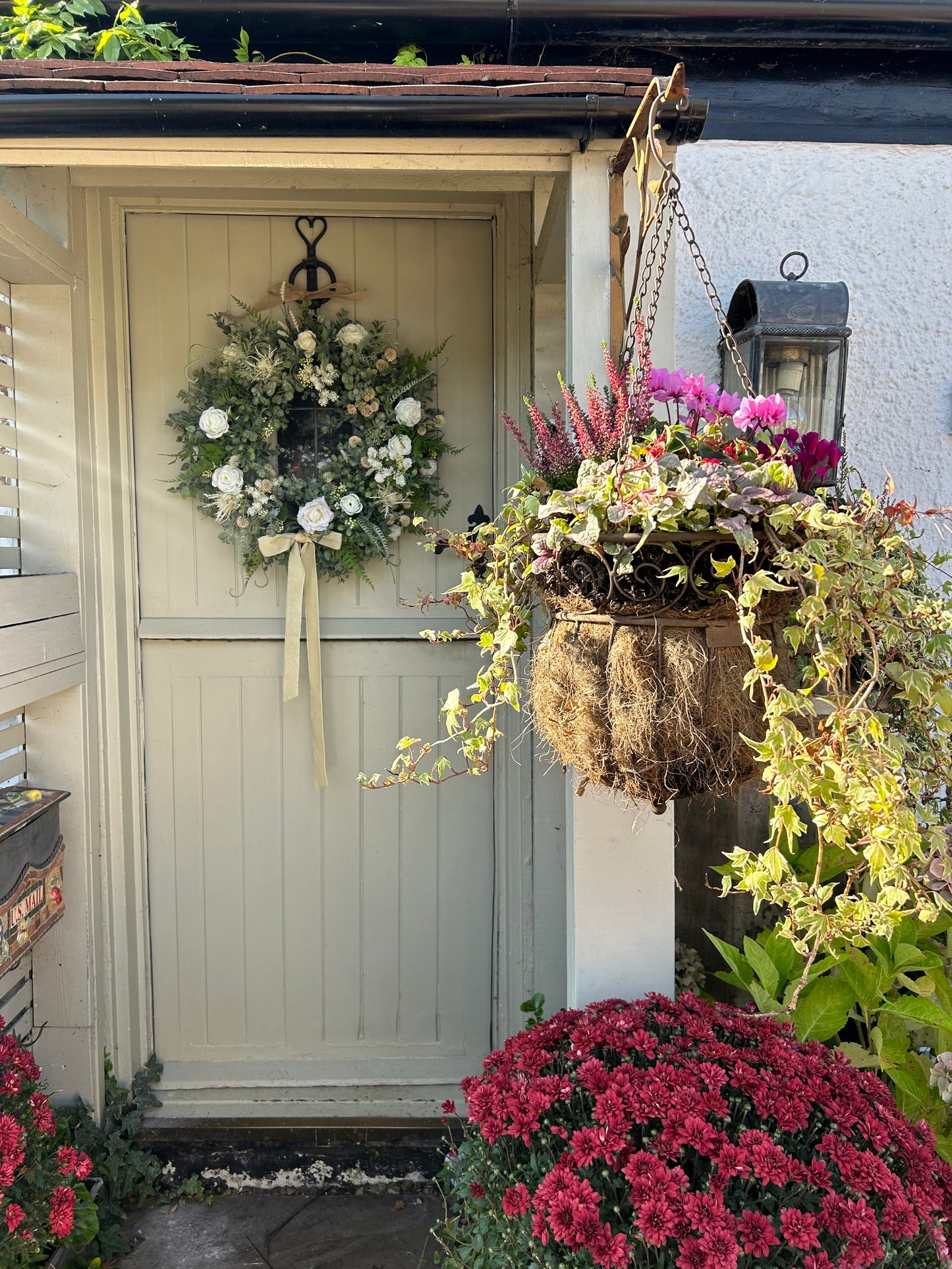 “YAZ” natural all year faux wreath (FREE P&P