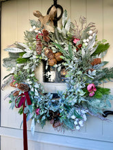 Load image into Gallery viewer, “EVELYN” winter and Christmas wreath (FREE P&amp;P)
