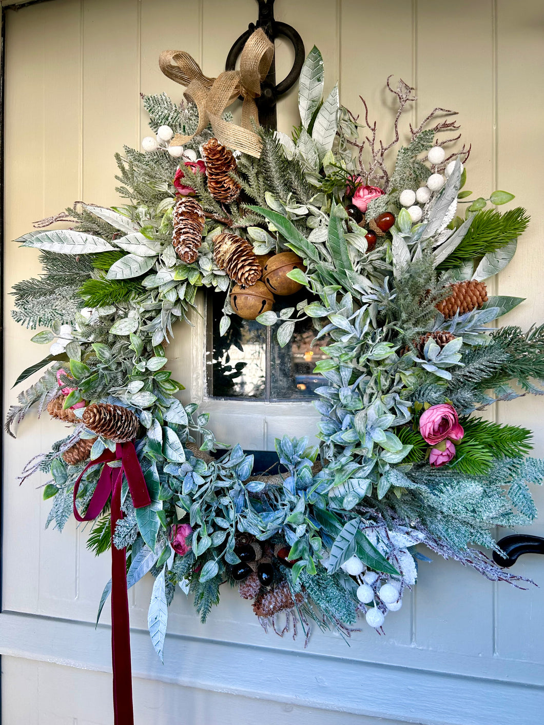 “EVELYN” winter and Christmas wreath (FREE P&P)