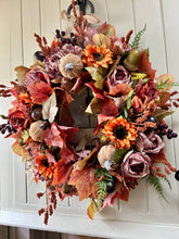 Load image into Gallery viewer, “COUNTRY FARMHOUSE” limited addition autumn artificial wreath (FREE P&amp;P)
