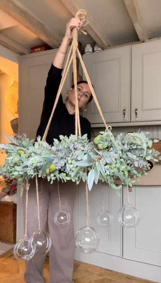 “CHANDELIER WREATH”  artificial wreath (FREE P&P)