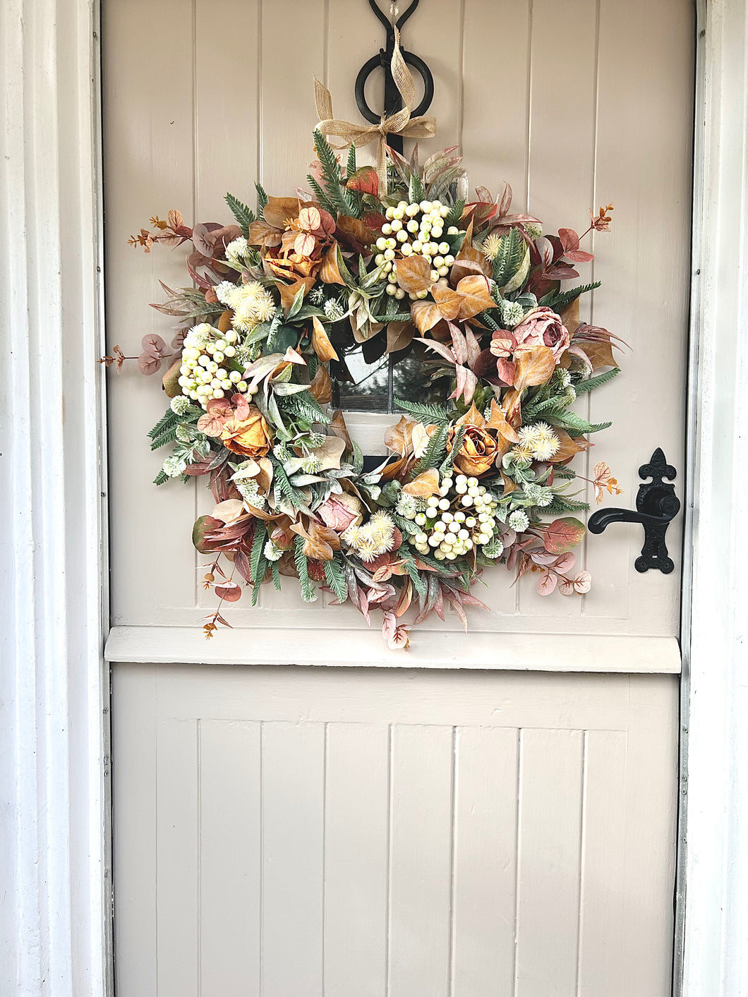 Low stock “CHIA SPICE” autumn artificial wreath (FREE P&P)