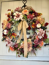 Load image into Gallery viewer, “PIA” autumn artificial wreath (FREE P&amp;P)
