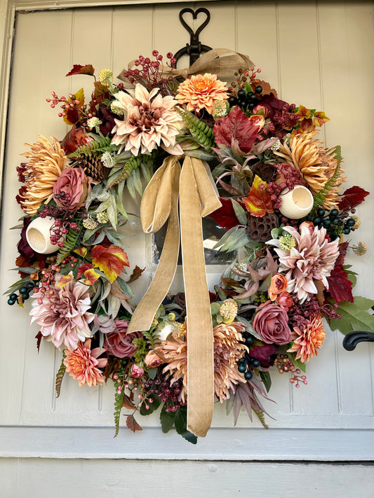 “PIA” autumn artificial wreath (FREE P&P)