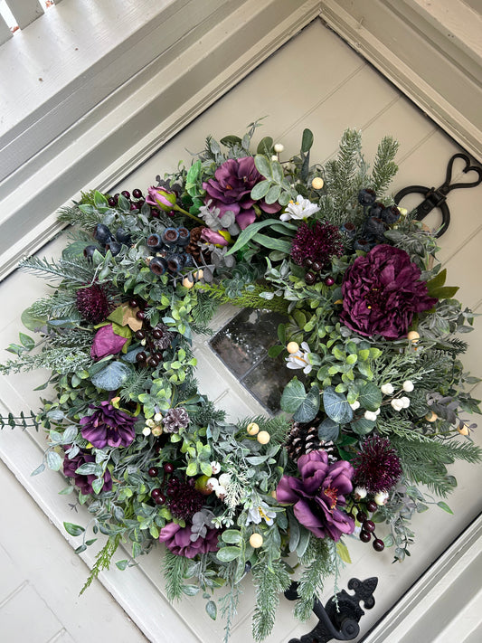 “VANESSA” winter artificial wreath (FREE P&P)