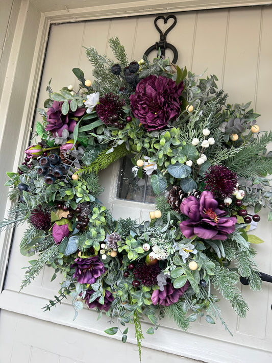 “VANESSA” winter artificial wreath (FREE P&P)
