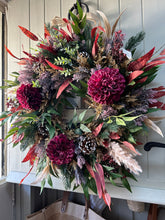 Load image into Gallery viewer, “RUBY” winter artificial wreath (FREE P&amp;P)
