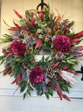 Load image into Gallery viewer, “RUBY” winter artificial wreath (FREE P&amp;P)
