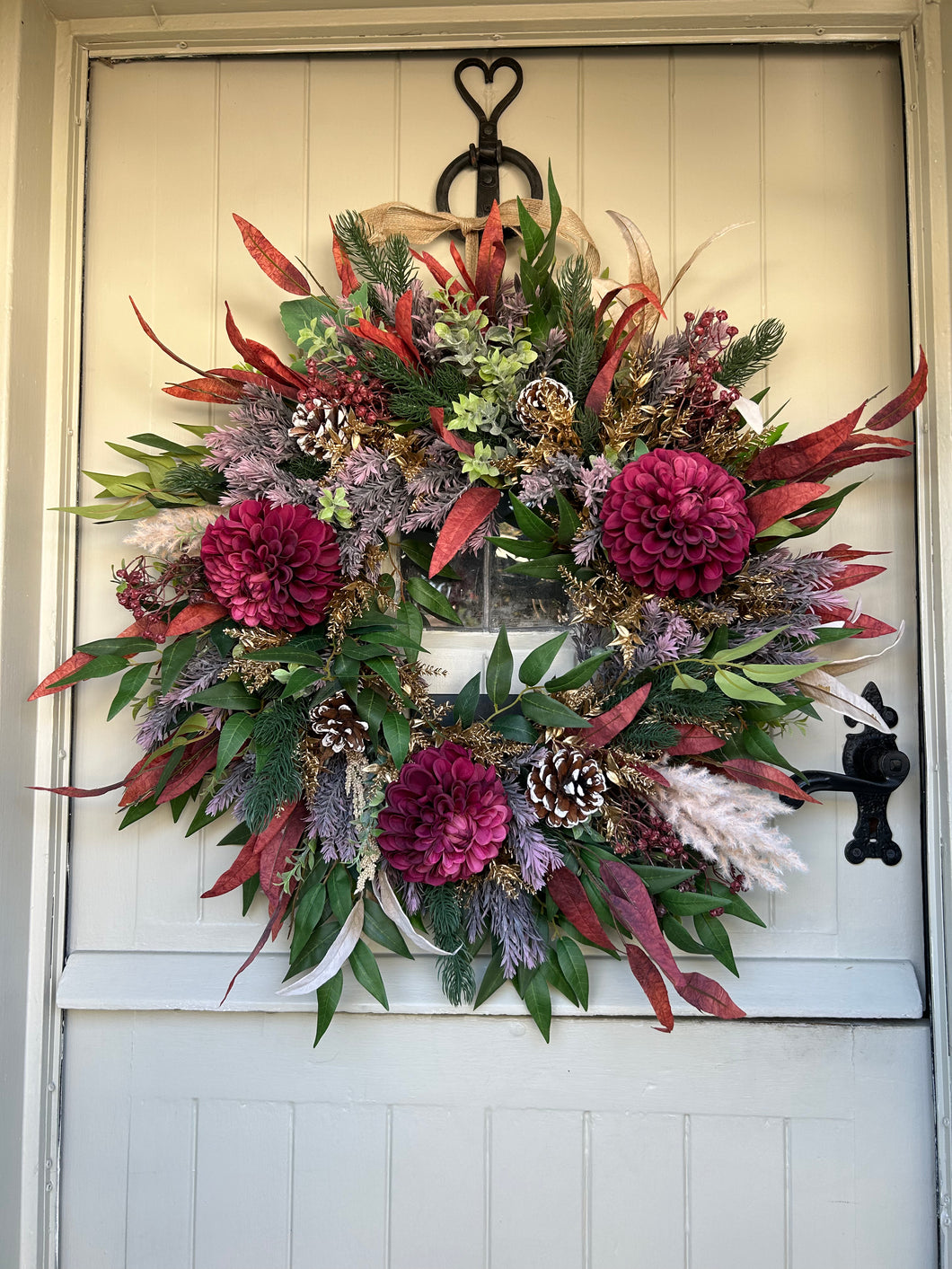 “RUBY” winter artificial wreath (FREE P&P)