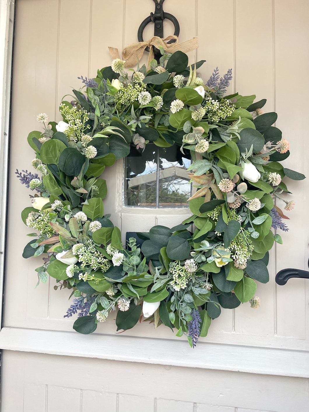 “LUNA” lilac faux wreath (FREE P&P)