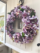 Load image into Gallery viewer, “PATSY” plum hydrangea artificial wreath (FREE P&amp;P)
