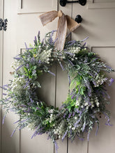 Load image into Gallery viewer, “LUCY” lavender faux wreath
