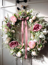 Load image into Gallery viewer, “BRIDGERTON” English garden faux wreath (FREE P&amp;P)
