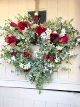 Load image into Gallery viewer, “HARRIET” daisy heart faux wreath
