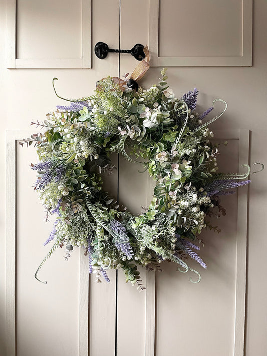 “LAYLA” lavender faux wreath