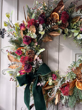 Load image into Gallery viewer, “DUCHESS” Christmas faux vintage wreath
