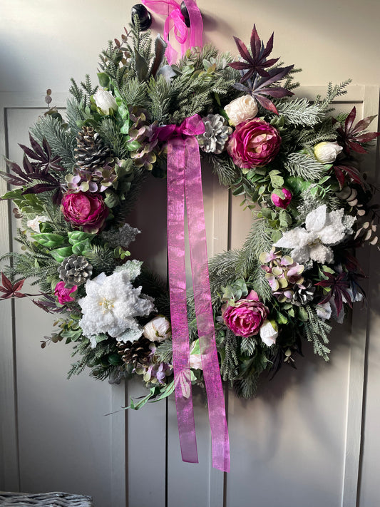 “TILLY” faux Christmas wreath free uk shipping