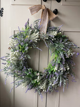 Load image into Gallery viewer, “LUCY” lavender faux wreath
