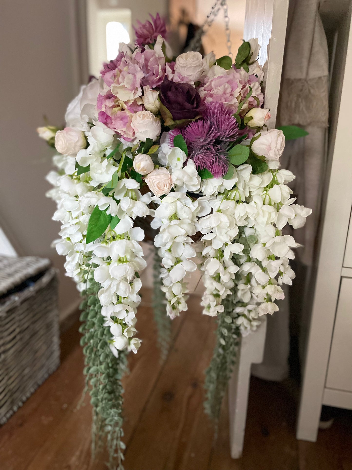 Luxury artificial hanging basket (FREE P&P)