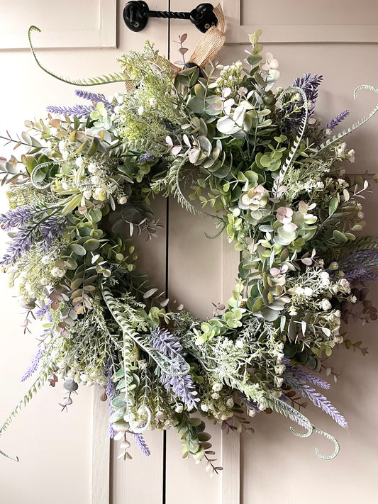 “LAYLA” lavender faux wreath