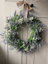 Load image into Gallery viewer, “LUCY” lavender faux wreath
