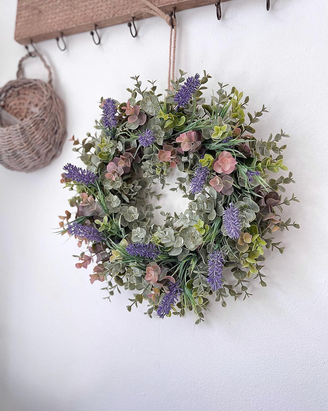 “HARLEY” lavender faux wreath