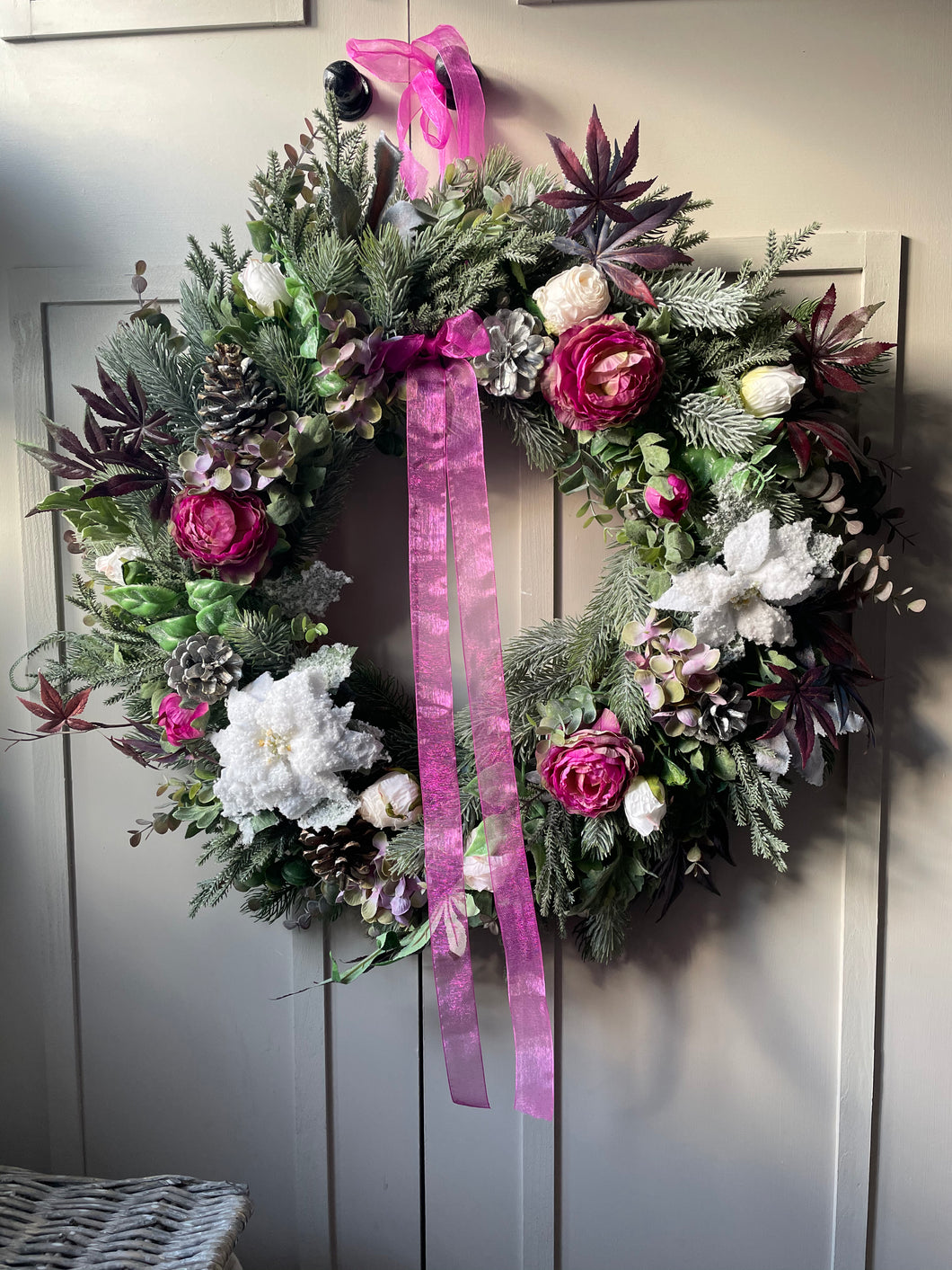 “TILLY” faux Christmas wreath free uk shipping